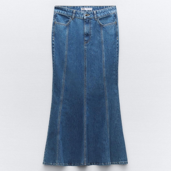 BNWT! MID WAIST Z1975 DENIM MIDI SKIRT. Fits S/ M - Picture 2 of 5